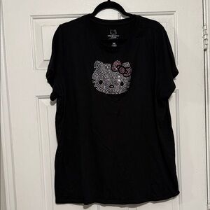 Torrid Black Hello Kitty T-Shirt with Rhinestone Design